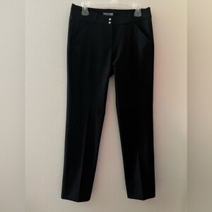 Adidas Athletic Chino Flat Front Black pants Size 6 EUC